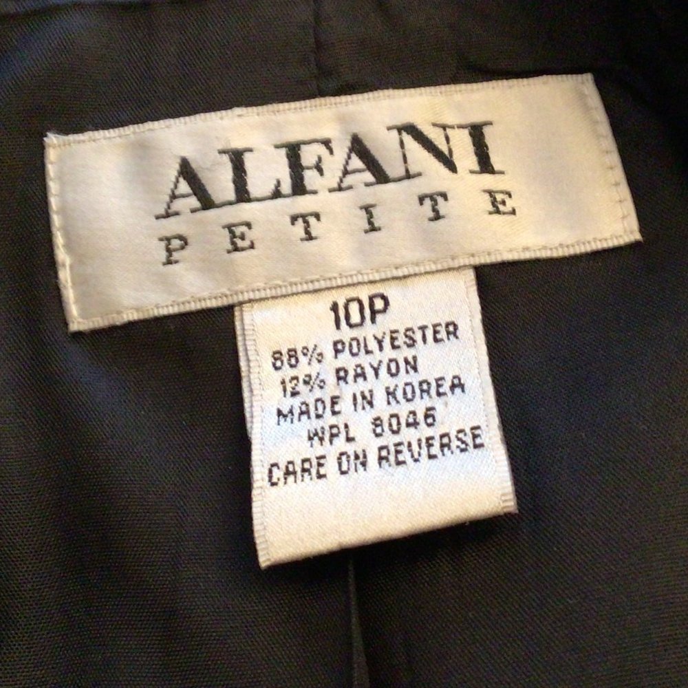 Alfani Petite - Black & Gray Plaid Blazer - Picture 6 of 7